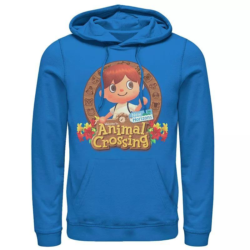 Mens Nintendo Animal Cross Pullover Hoodie Black Product Image