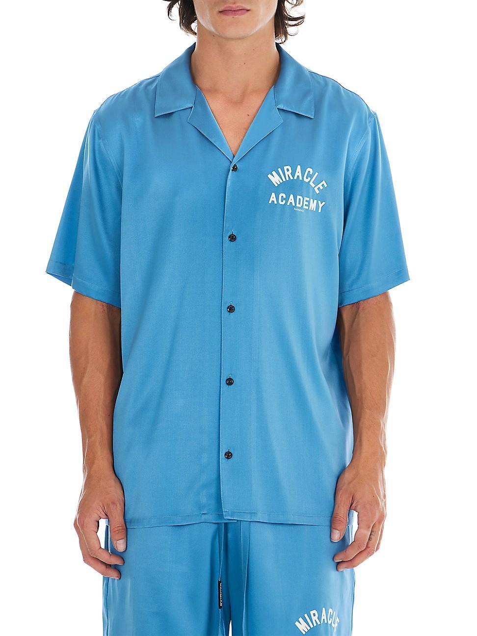 Mens Miracle Academy Silk Short-Sleeve Shirt Product Image