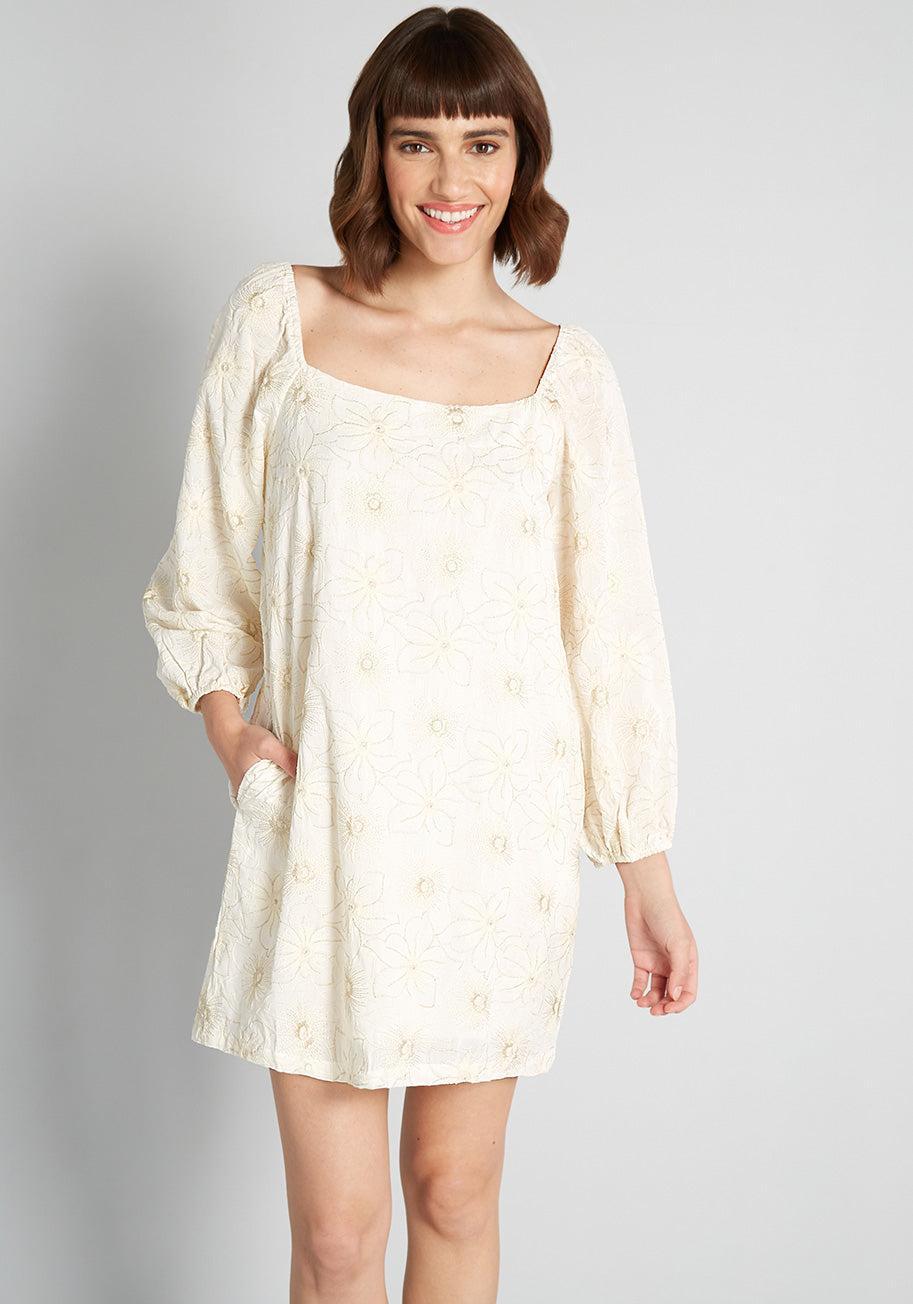 Follow Your Bliss Embroidered Mini Dress Product Image