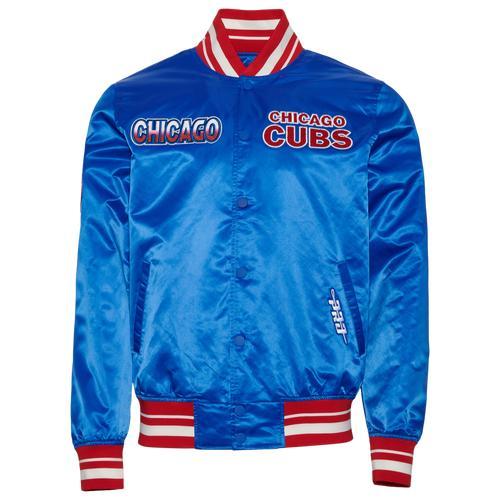 Pro Standard Mens Chicago Cubs Turn It Up M Rib Satin Jacket Product Image