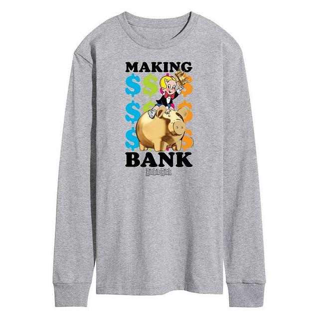 Mens Richie Rich Making Bank Long Sleeve Graphic Tee Product Image