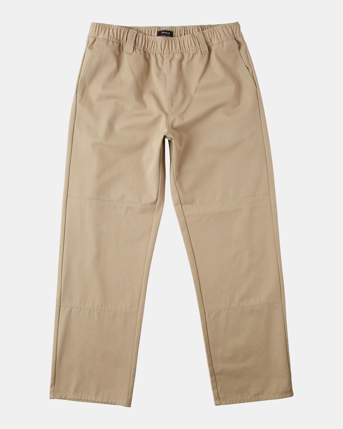 Dayshift Collection Americana Elastic Waist Pants - Khaki Product Image