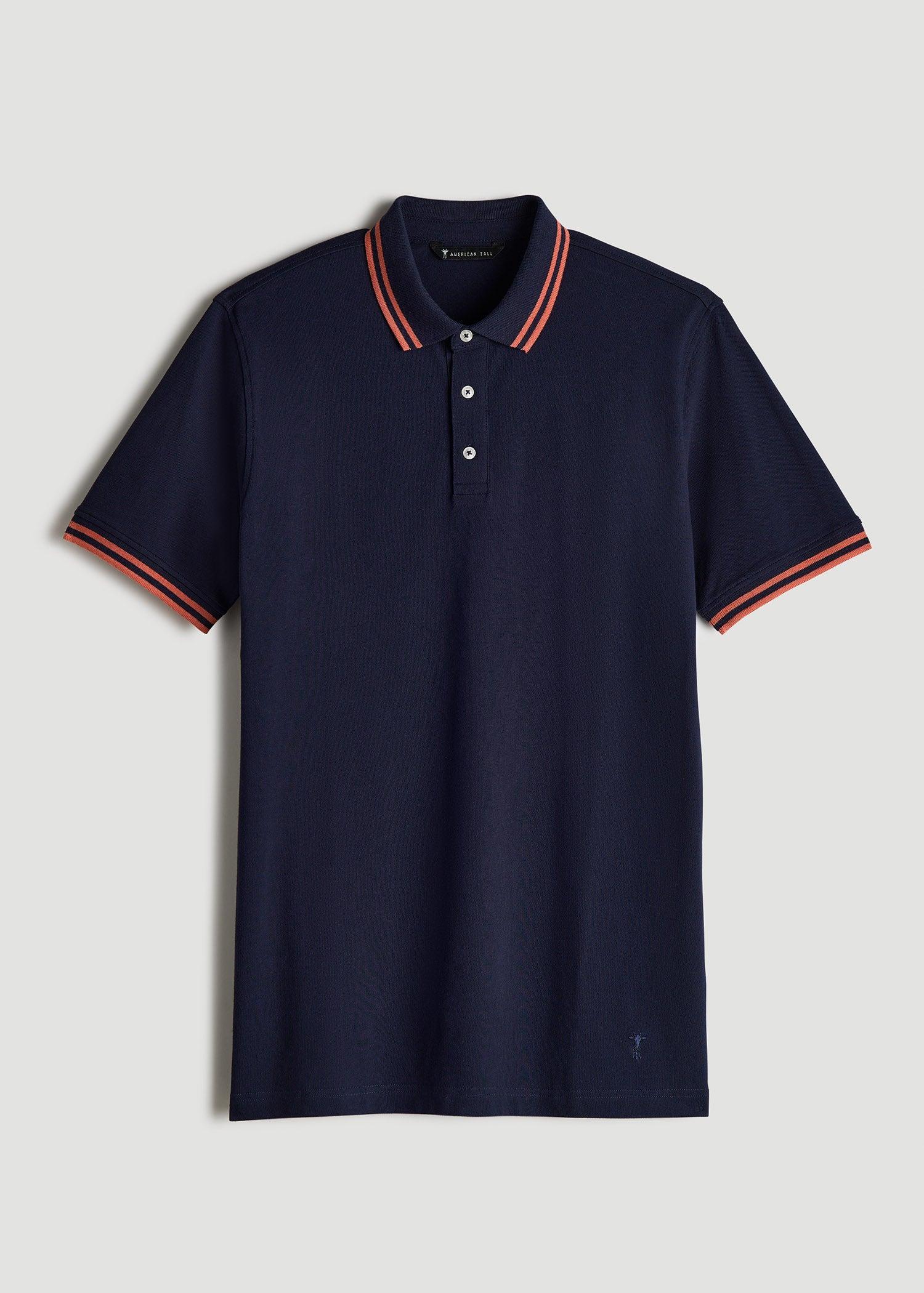 Contrast Tipped Polo Men's in Evening Blue Product Image