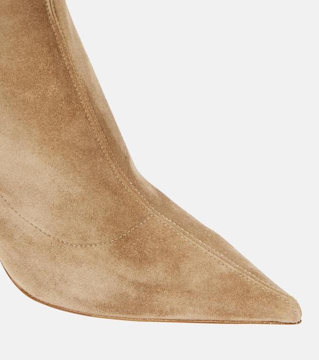 Camoscio Suede Ankle Boots In Camel Product Image