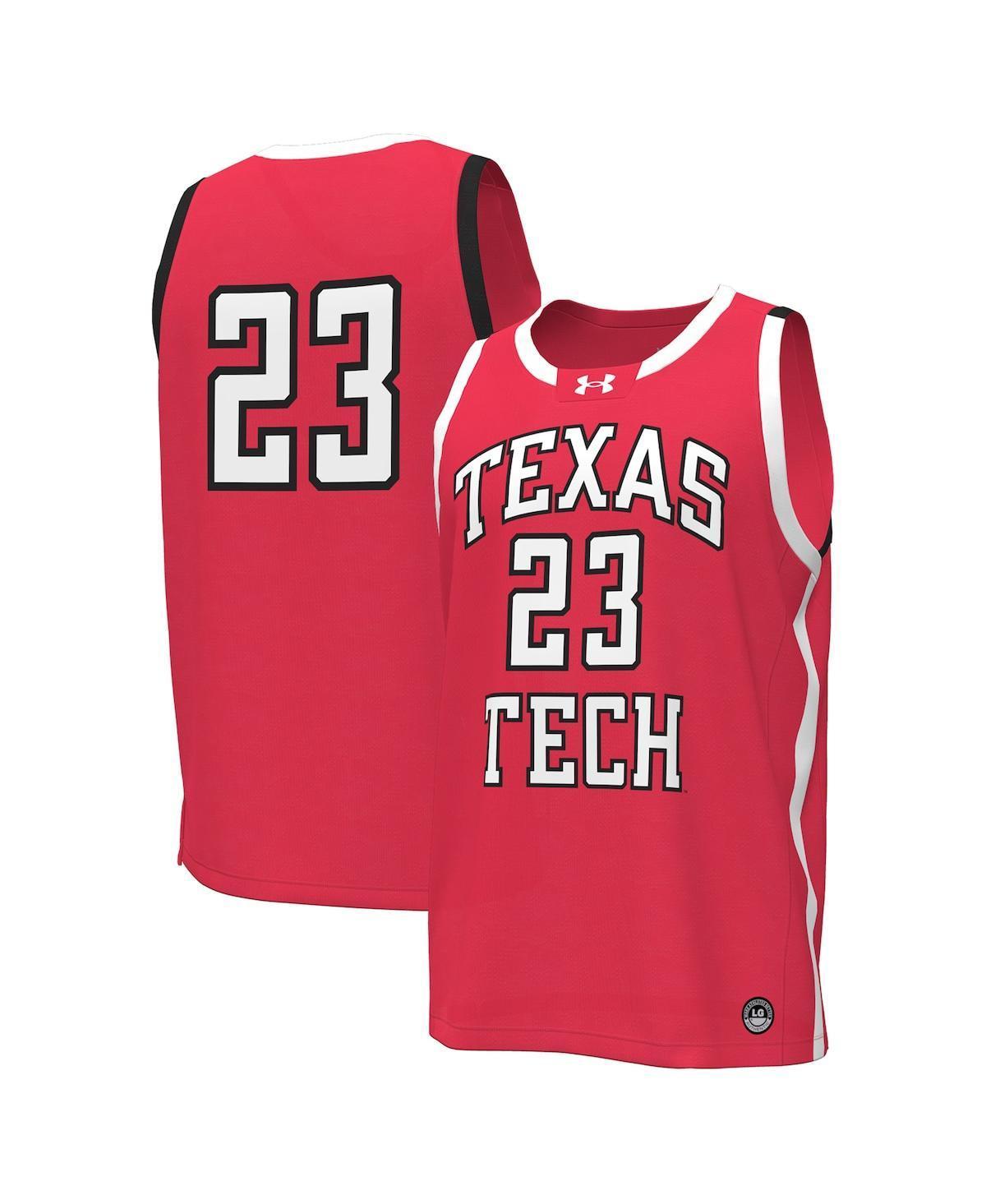 Under Armour Mens #23 Texas Tech Red Raiders Replica Basketball Jersey - Red Product Image