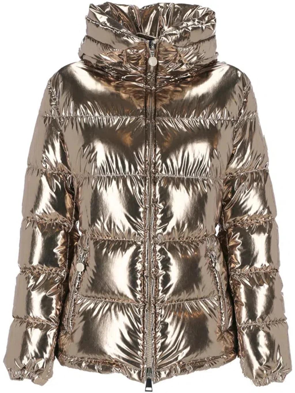 MONCLER Metallic Zip In Gold Product Image