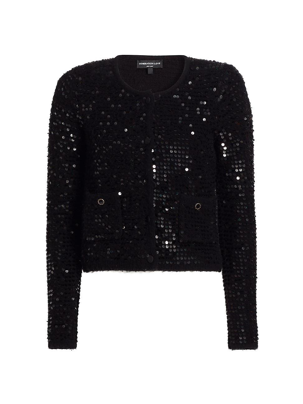 Womens Jonas Sequin-Embellished Cardigan product image