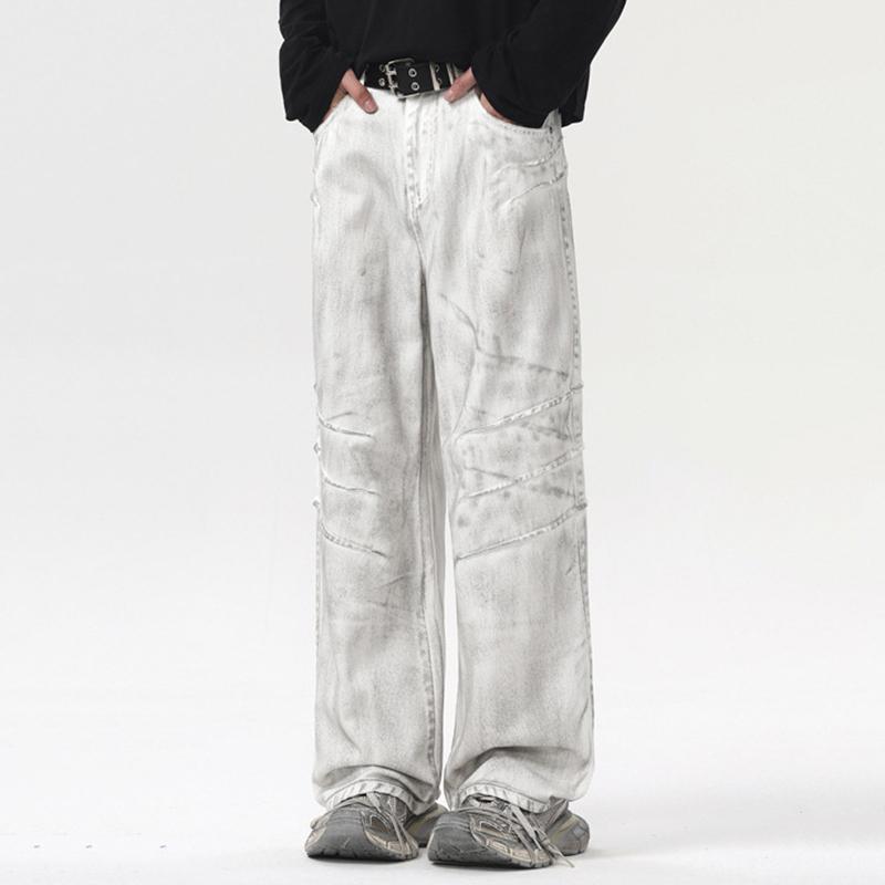 Men's Trendy Retro Wasteland Style Jeans Product Image