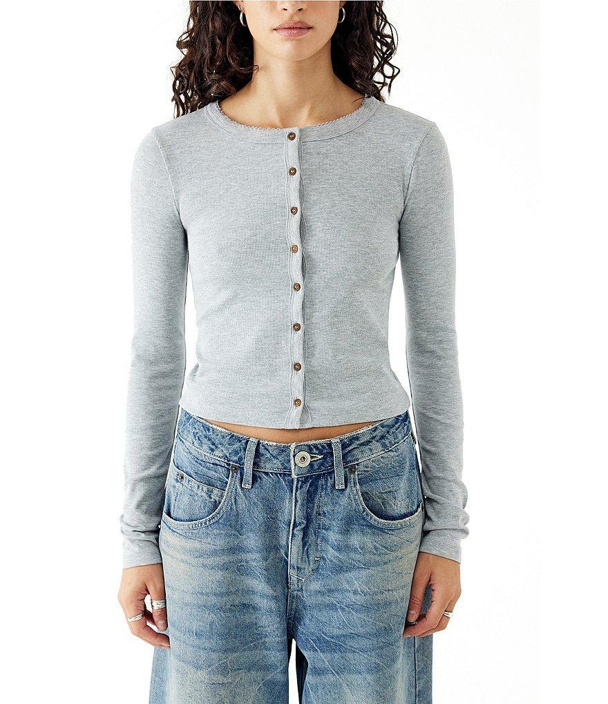 BDG Urban Outfitters Button-Up Crew Neck Cardigan Product Image