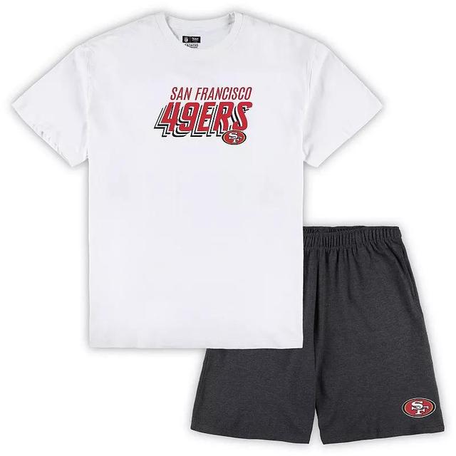 Mens Concepts Sport /Charcoal San Francisco 49ers Big & Tall T-Shirt and Shorts Set Product Image