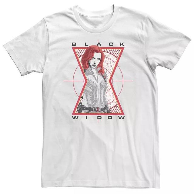 Big & Tall Marvel Black Widow Glitch Target Logo Portrait Tee, Mens Product Image