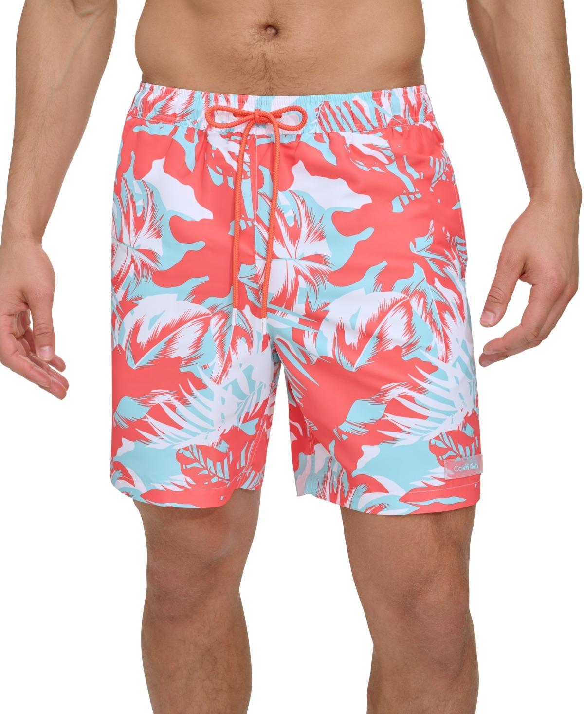 Calvin Klein Mens Island Camo Printed 7 Swim Trunks Product Image