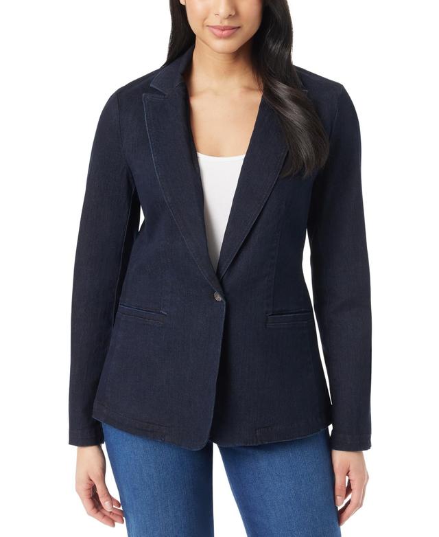 Women's Denim One-Button Blazer Product Image