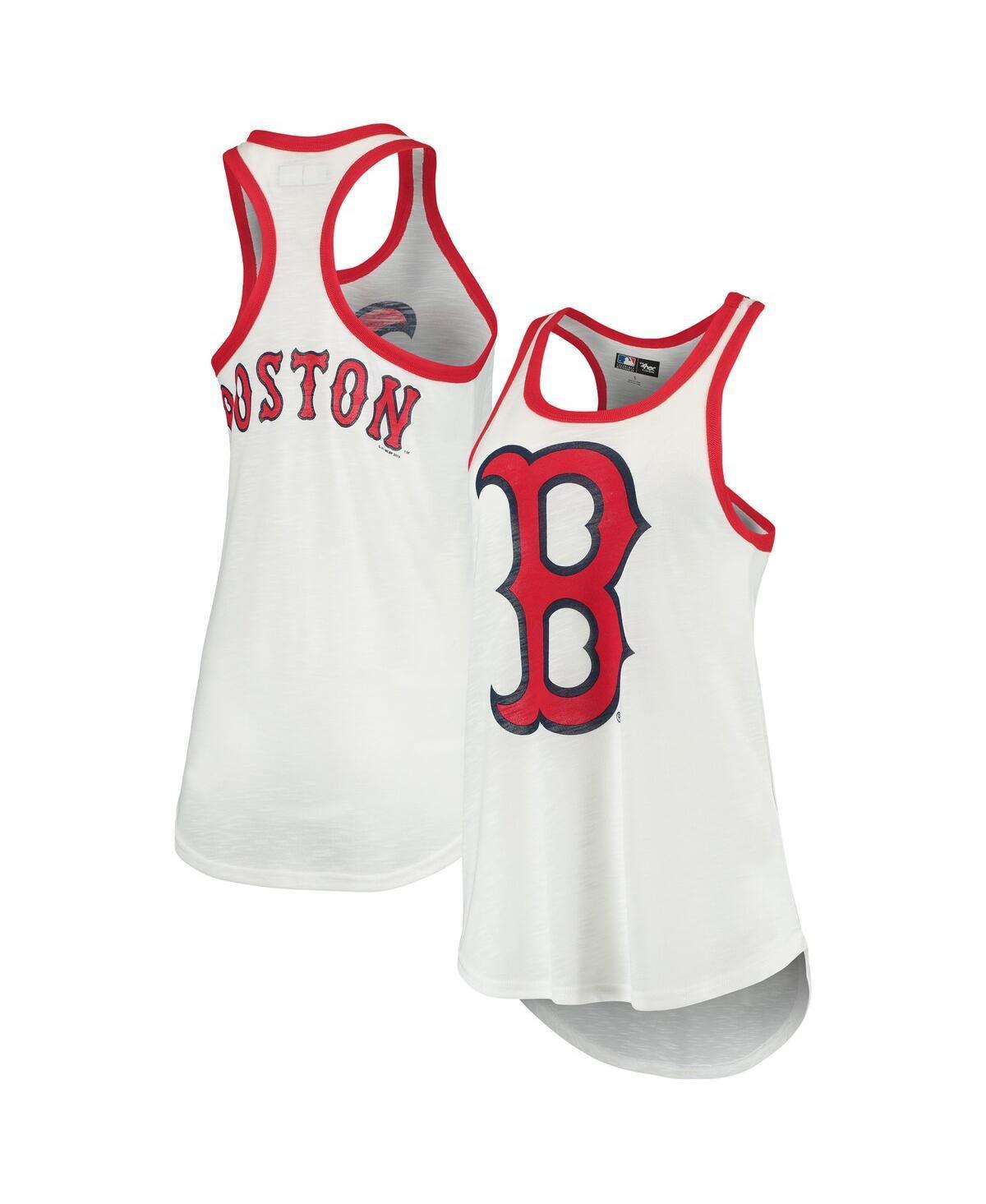 Womens G-III 4Her by Carl Banks White Boston Red Sox Tater Racerback Tank Top Product Image