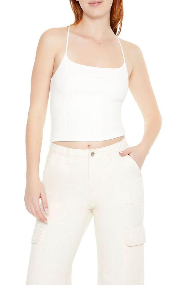 Ribbed Y-Back Cropped Cami | Forever 21 Product Image