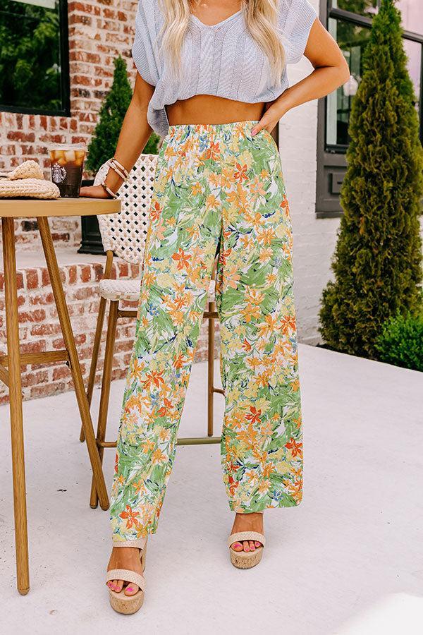 Hamptons Hideout Floral High Waist Pants Product Image