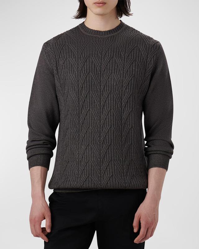 Bugatchi Cable Stitch Merino Wool Sweater Product Image