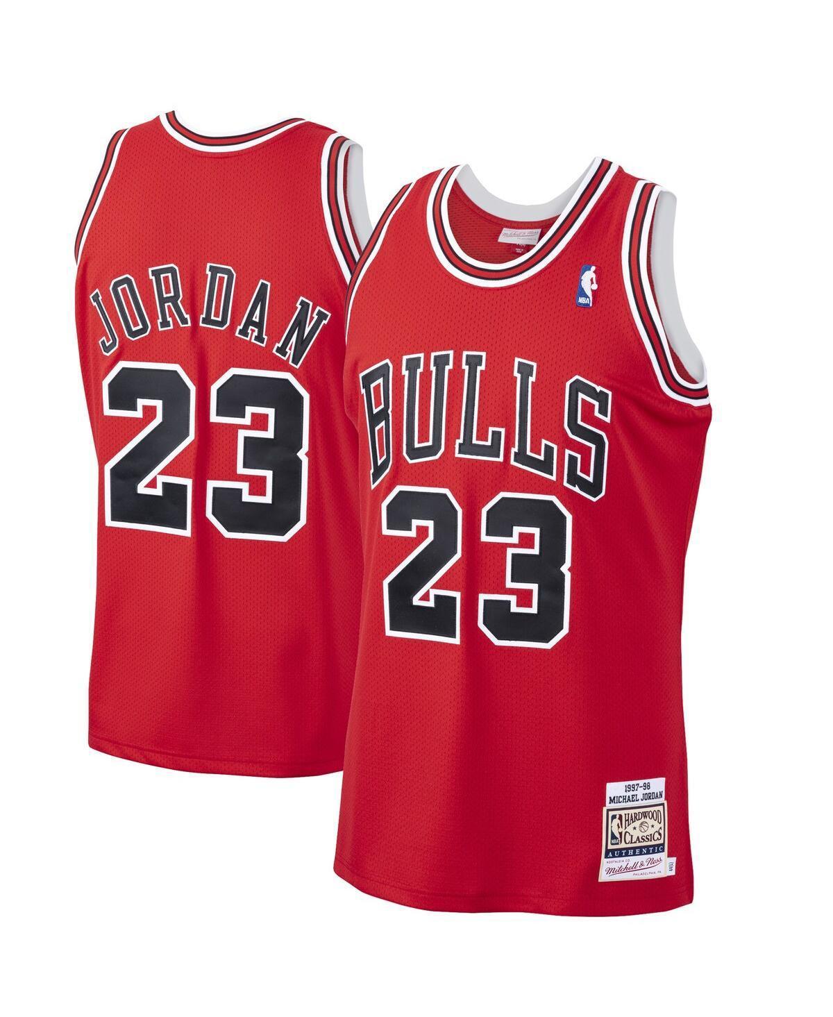 Mens Mitchell & Ness Michael Jordan Chicago Bulls 1997-98 Hardwood Classics Authentic Player Jersey - Red Product Image