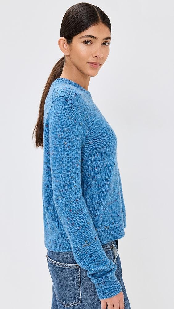 Tibi Confetti Shrunken Crew Neck Pullover | Shopbop Product Image