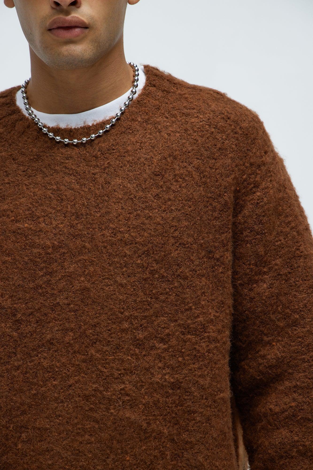 Always Here Crewneck Sweater - Brown Product Image