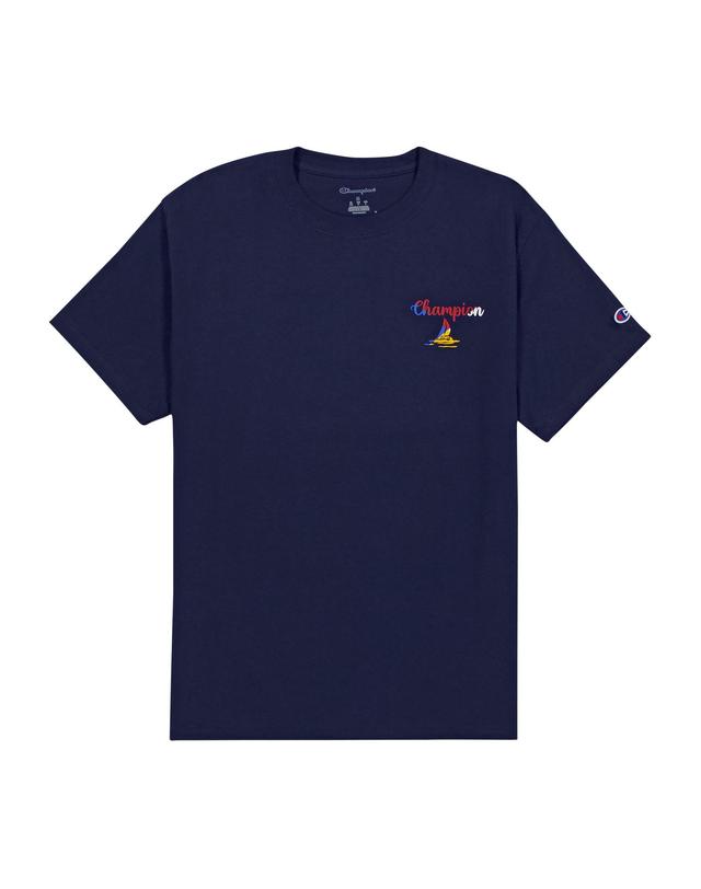 Mens Champion Short-Sleeve T-Shirt, Hydra Sport, Sailing Navy 2XL Product Image