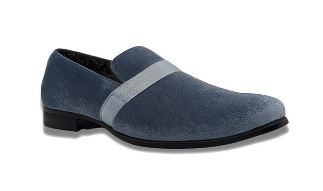 Carolina Blue Solid Velvet Loafer Product Image