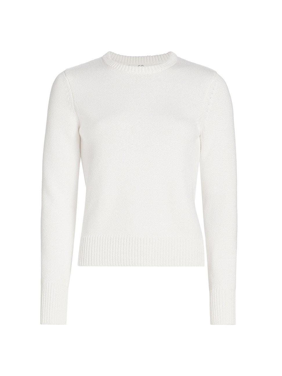 Womens Cotton-Blend Crewneck Sweater Product Image