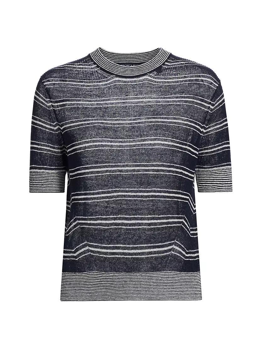 Tula Striped Linen-Blend Knit Top Product Image