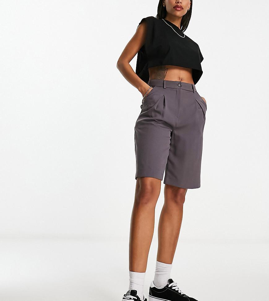 Reclaimed Vintage longline mensy shorts in gray Product Image