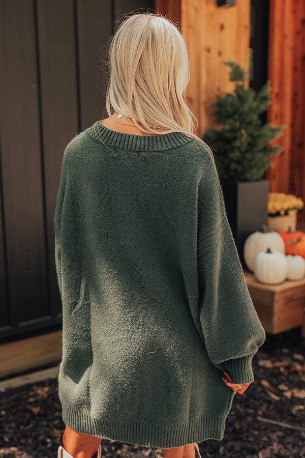 Pumpkin Spice Feels Knit Sweater Dress Product Image