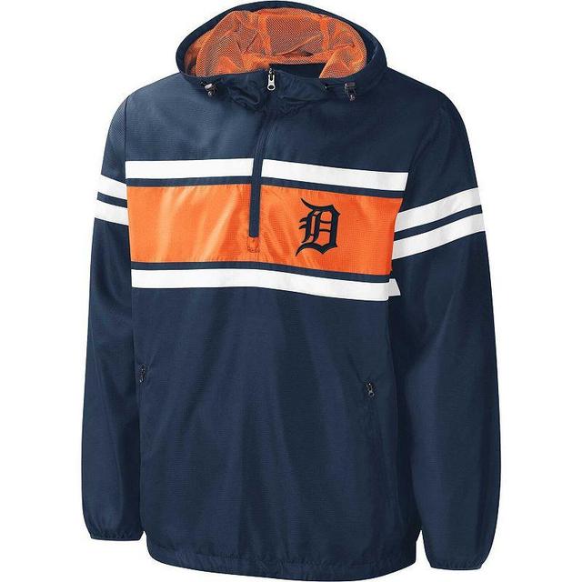 Mens G-III Sports by Carl Banks Detroit Tigers Game Score Half-Zip Windbreaker Blue Product Image