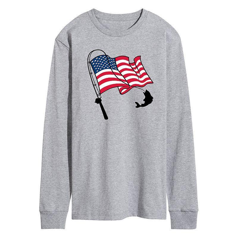 Mens Fishing Americana Long Sleeve Graphic Tee Product Image