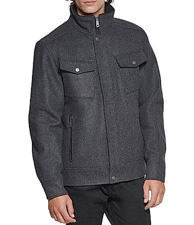 Kenneth Cole New York Wool Blend Long Sleeve Coat Product Image