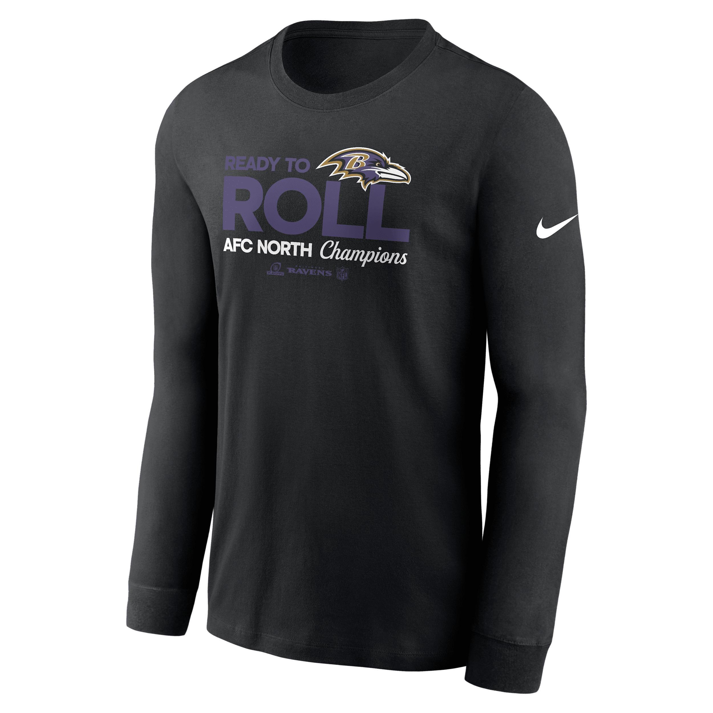 Baltimore Ravens 2024 AFCNorth Champions Trophy Collection Men's Nike NFL Long-Sleeve T-Shirt Product Image