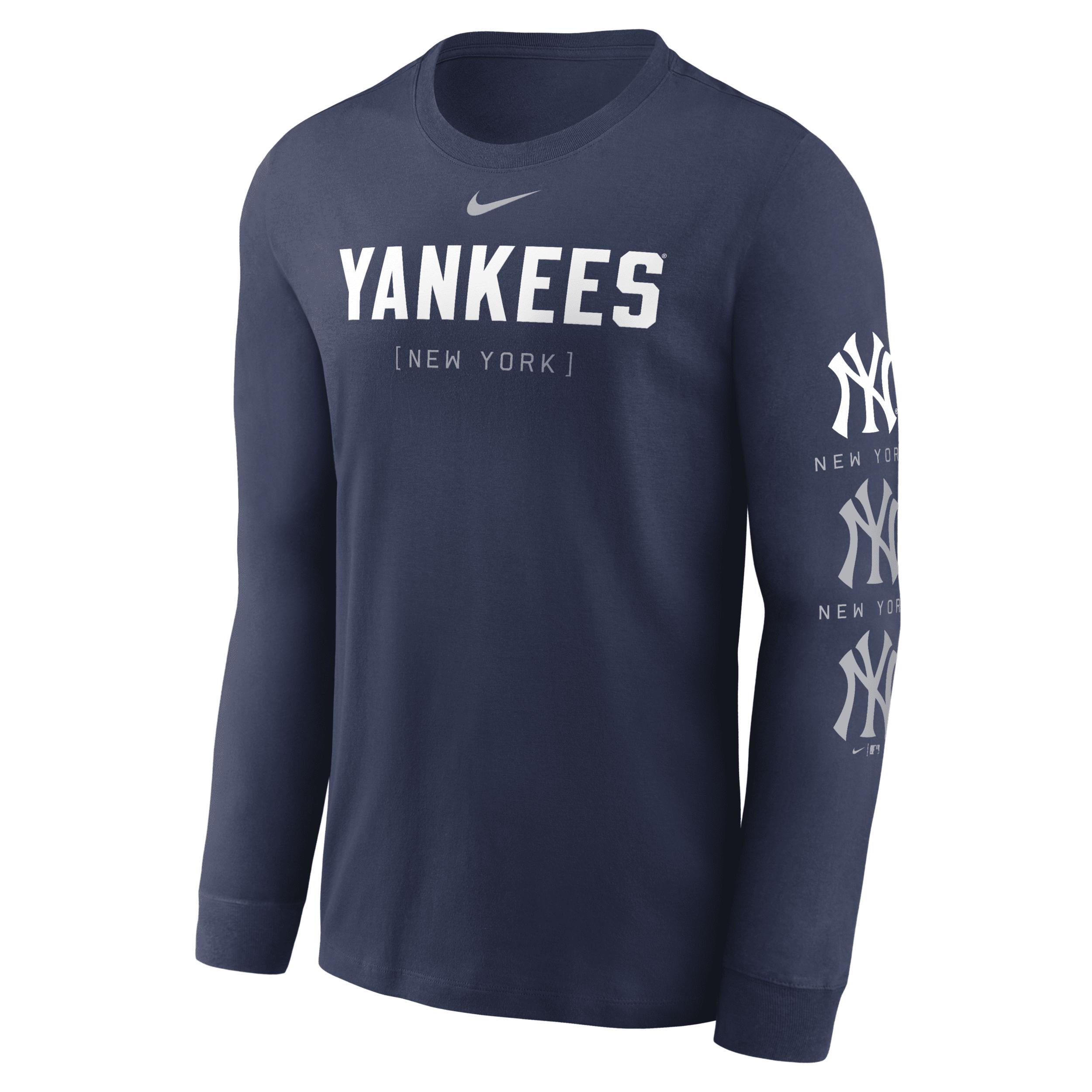 New York Yankees Repeater Nike Mens MLB Long-Sleeve T-Shirt Product Image