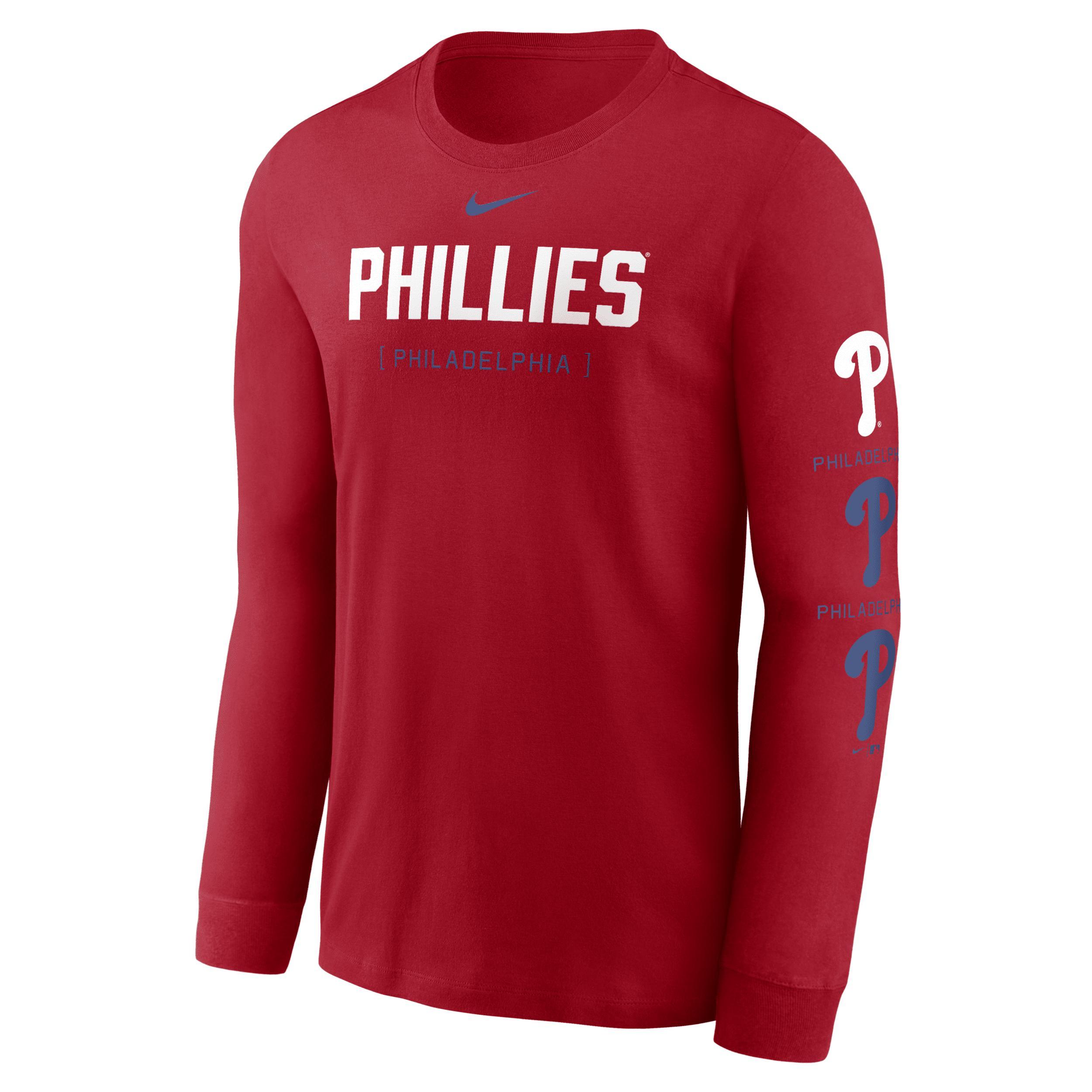 Philadelphia Phillies Repeater Nike Mens MLB Long-Sleeve T-Shirt Product Image