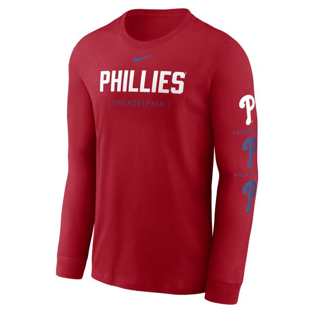 Philadelphia Phillies Repeater Nike Mens MLB Long-Sleeve T-Shirt Product Image