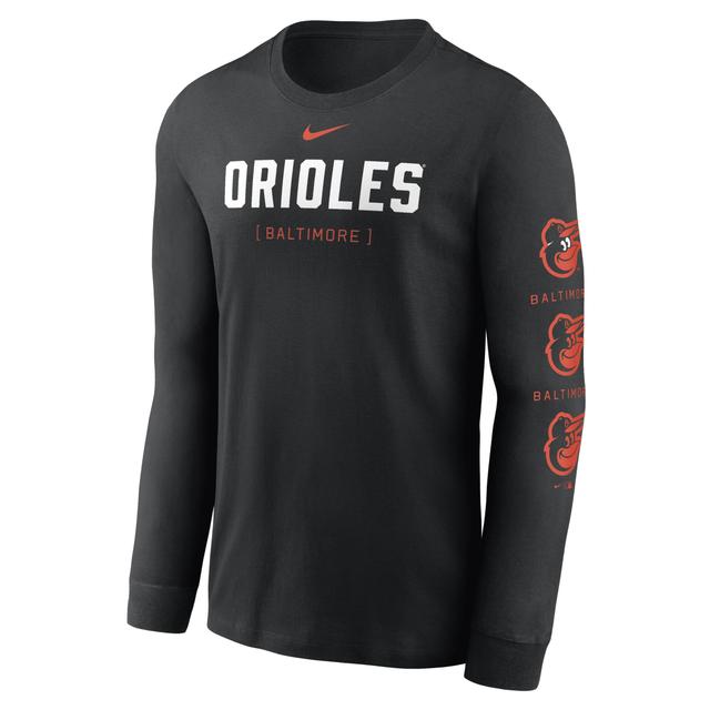 Baltimore Orioles Repeater Nike Mens MLB Long-Sleeve T-Shirt Product Image