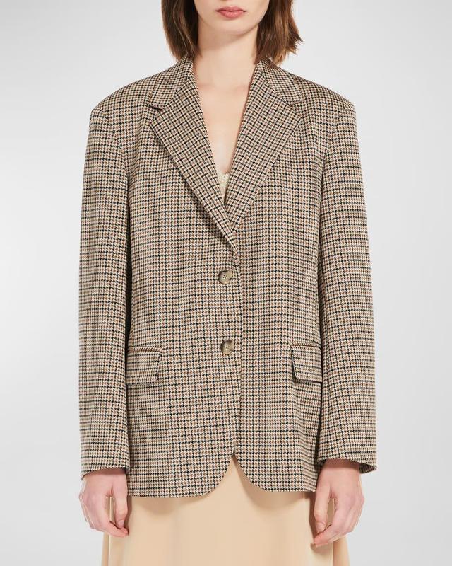 Veletta Houndstooth Single-Breasted Jacket Product Image