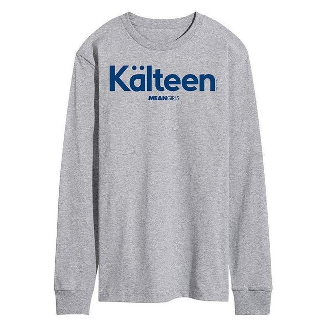 Mens Mean Girls Kalteen Is Butter a Carb Long Sleeve Graphic Tee Grey Gray Product Image