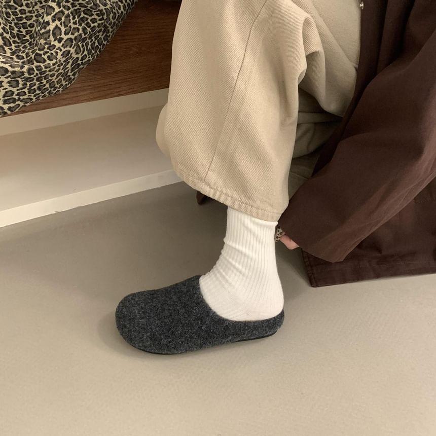 Plain Fleece-Lined Mules Product Image