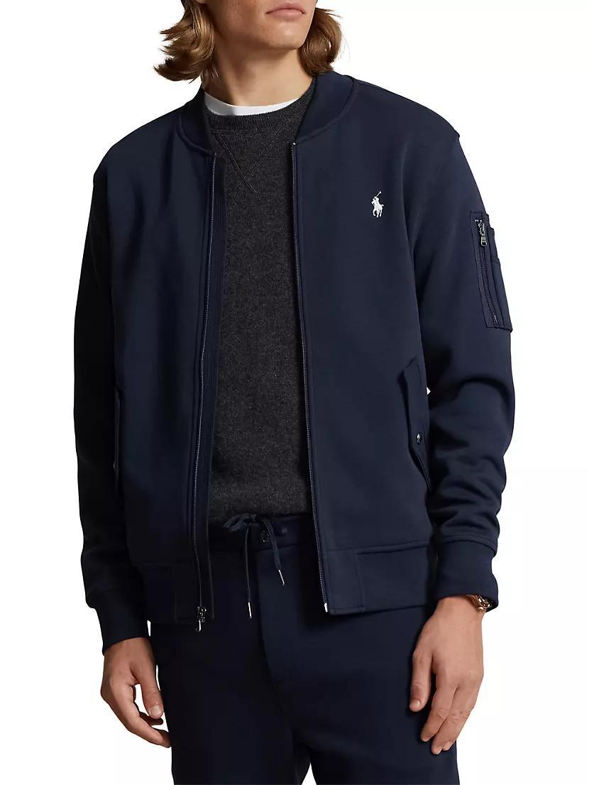 Double-Knit Bomber Jacket Product Image