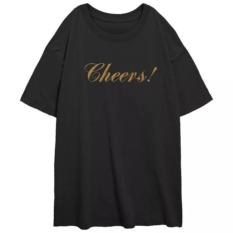 Womens Cheers! Oversized Graphic Tee product image