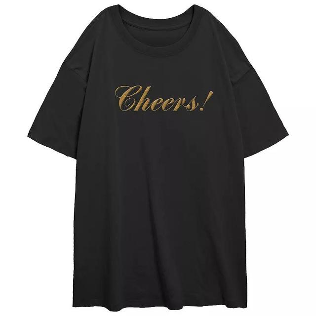 Womens Cheers! Oversized Graphic Tee Product Image