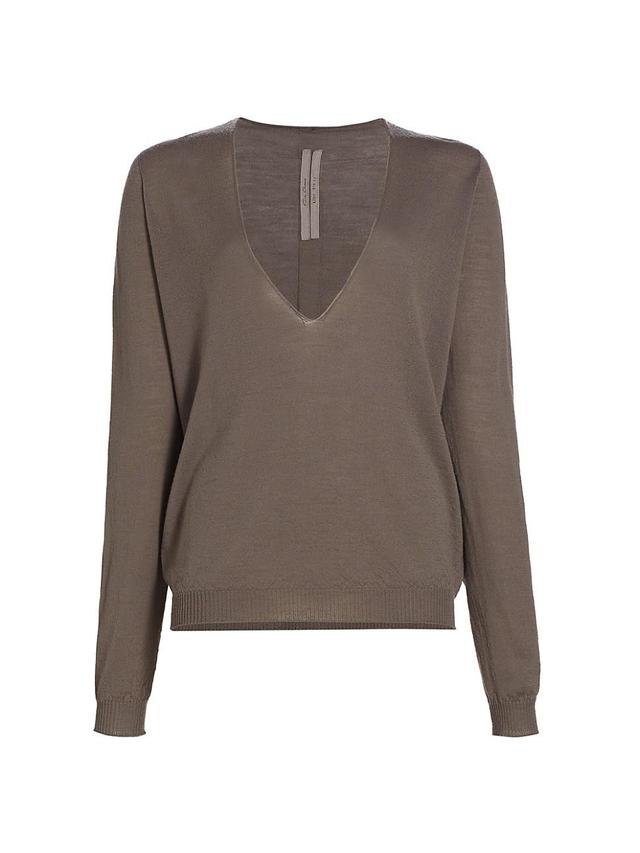 Womens Dylan Wool V-Neck Sweater Product Image