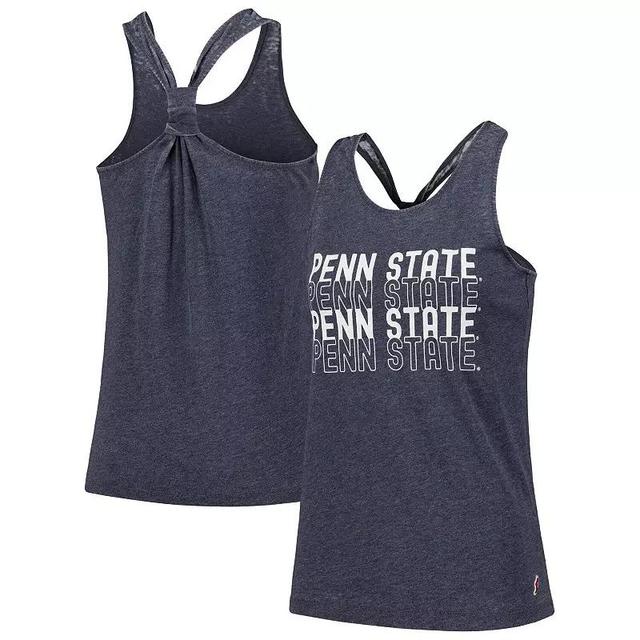 Womens League Collegiate Wear Penn State Nittany Lions Stacked Name Racerback Tank Top Blue Product Image