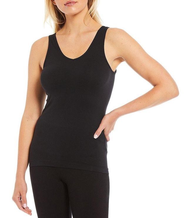 Modern Movement Solid Seamless Reversible Micro Knit Tank Product Image