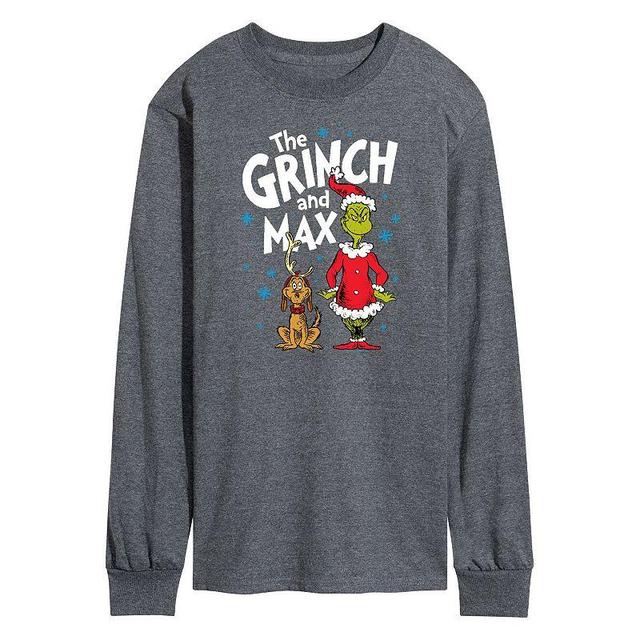 Mens Dr. Seuss The Grinch and Max Long Sleeve Tee Product Image