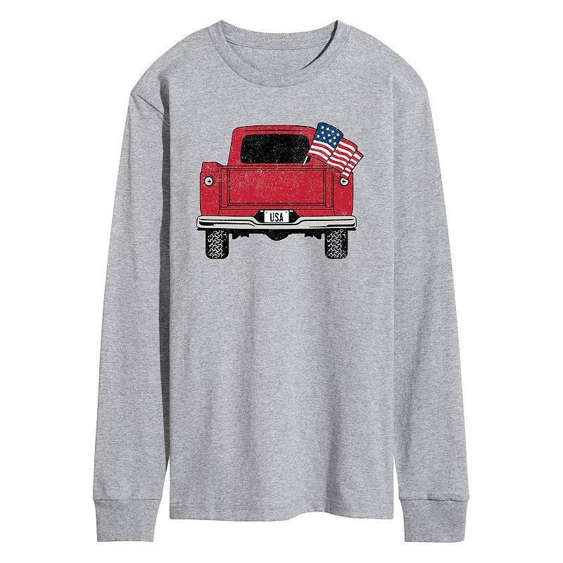 Mens USA Truck Long Sleeve Graphic Tee Product Image