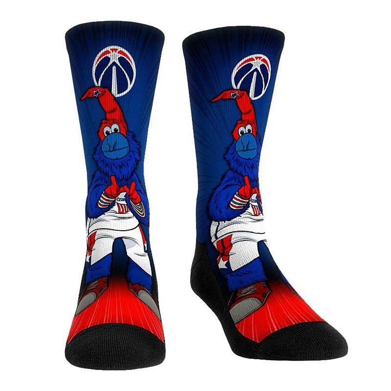 Rock Em Socks Washington Wizards Mascot Pump Up Crew Socks, Mens Product Image